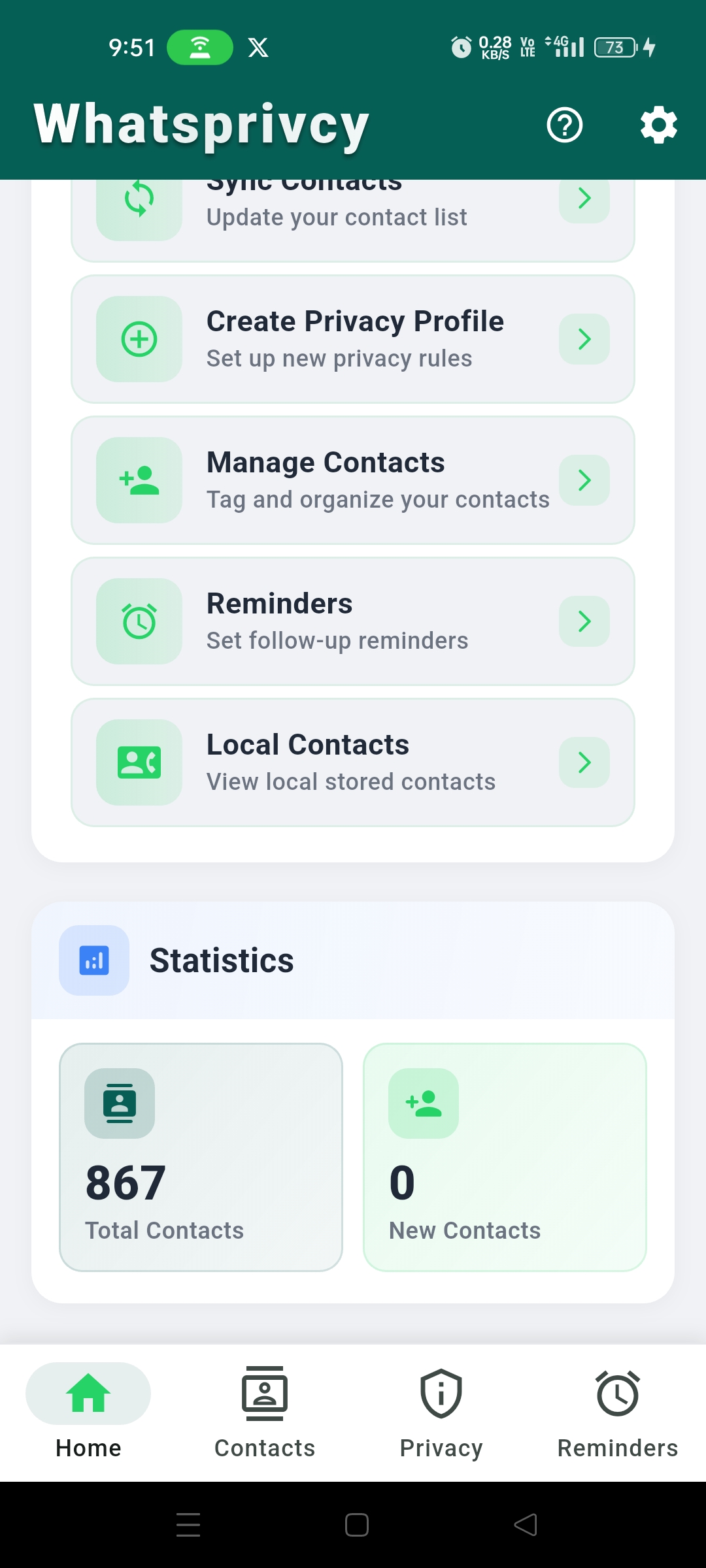 Statistics & Insights screenshot